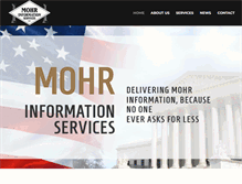 Tablet Screenshot of mohrinformation.com